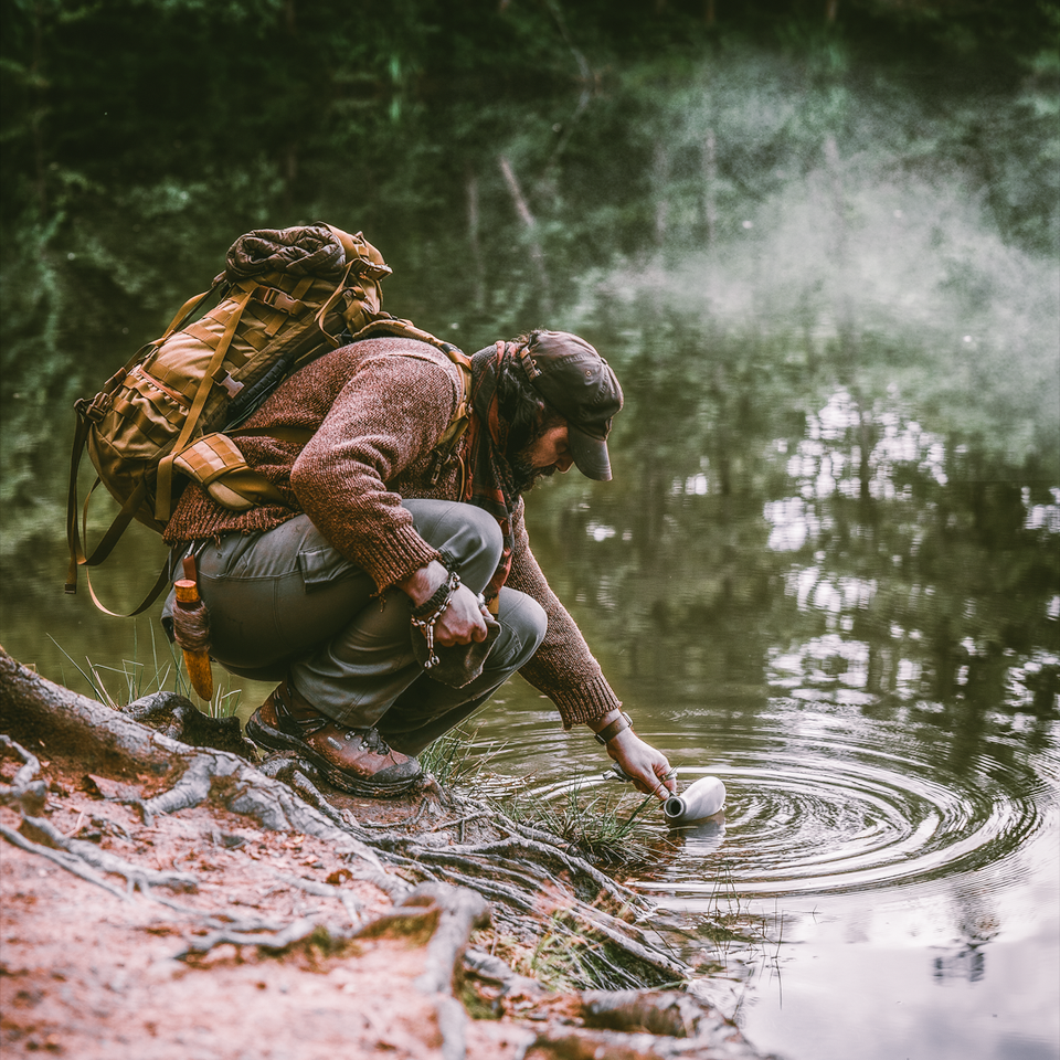 Solo trip in an outdoor landscape